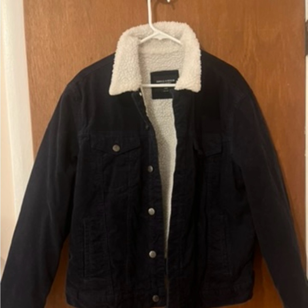 Navy blue Sherpa-Lined Jacket